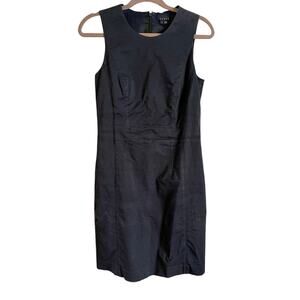 Theory Women's Black Sleeveless Sheath Dress Size 6 Cotton Basic Career